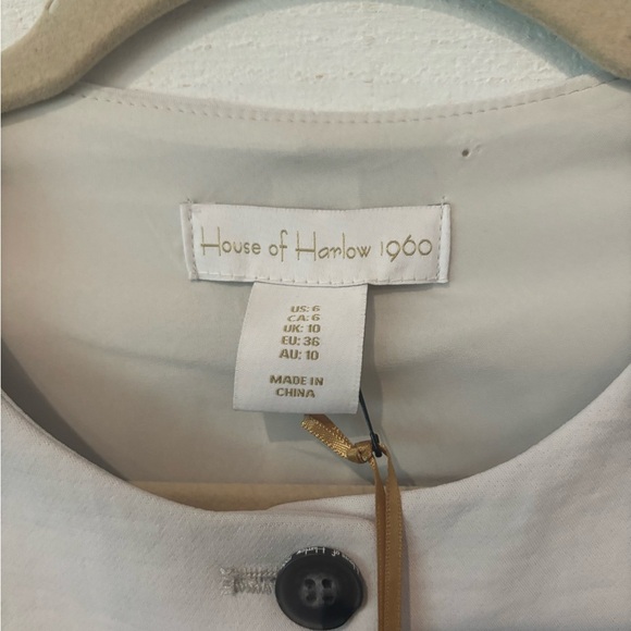House of Harlow 1960 NWT Cream Sleeveless button down vest in size 6 - Picture 10 of 11